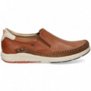 Mocasin Elasticos Piel Cuero  FLUCHOS