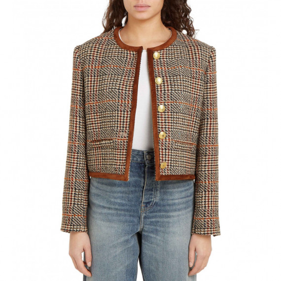 Blazer Blazer TOMMY HILFIGER Tweed Wool Mix Check Mujer
