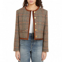 Blazer Blazer TOMMY HILFIGER Tweed Wool Mix Check Mujer - Guanxe Atlantic Marketplace