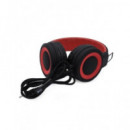 D4U Auricular de Casco 80´S Manos Libres  Negro Rojo