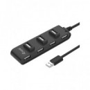EQUIP Hub USB a a 7XUSB a 2.0 Negro 128957