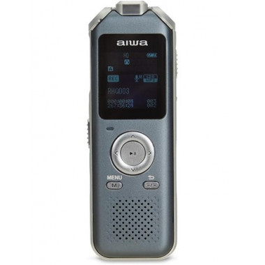 AIWA Grabadora de Voz Digital DVR-M700 3 Microfonos Radio Fm,memoria 16GB,RANURA Micro Sd,act Voz