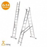 Escalera de Aluminio 2 Tramos 2X14 AIRMEC