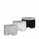 Pack de 3 Bóxers Ajustados - Icon Cotton Stretch  CALVIN KLEIN