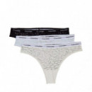 Pack de 3 Braguitas Brasileñas de Encaje  CALVIN KLEIN