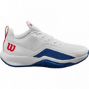 Zapatillas Wilson Rush Pro Lite Blanco Azul Rojo  WILSON PADEL