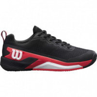 Zapatillas Wilson Rush Pro 4.5 Clay Negro Rojo Blanco  WILSON PADEL