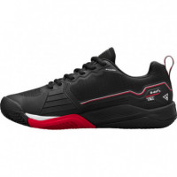 Zapatillas Wilson Rush Pro 4.5 Clay Negro Rojo Blanco  WILSON PADEL