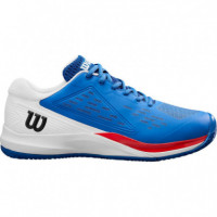 Zapatillas Wilson Rush Pro Ace Clay Azul Blanco  WILSON PADEL