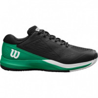 Zapatillas Wilson Rush Pro Ace Clay Negro Verde Blanco  WILSON PADEL