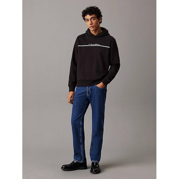 Split Line Logo Hoodie Ck Black  CALVIN KLEIN