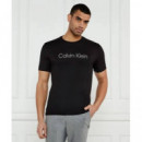 Textured Embroidery Logo T-shirt Ck Blac  CALVIN KLEIN
