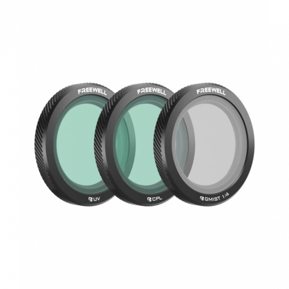 Pack de 3 Filtros Magnéticos Freewell Everyday Cpl, Uv, Glow Mist 1/4 para Dji Neo  FREEWELL