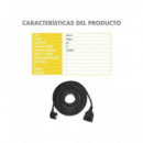 Silver Alargador Corriente Schucko 5MTRS 9225 Negro  SILVER ELECTRONICS