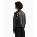 Chaqueta de Cuero Auténtico Mate Black AF13136  ARMANI EXCHANGE