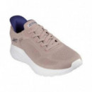 Bob Squad Chaos - Solid Step Taupe Knit SKECHERS