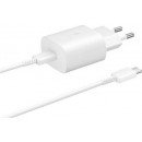 Cargador Red SAMSUNG Usb-c 25W con Cable Blanco