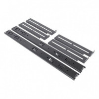 UNYKACH Kit de Railes 52094 para Caja Rack de 1U a 4U Negro Material Acero / Sistema Telescopico /  35 Kg, 4U, 48,3 Cm (19), 45