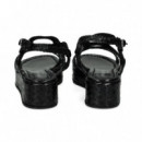 Sandalia Circulos Negro  PONS QUINTANA