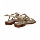 Sandalia 3 Circulos Platino  PONS QUINTANA