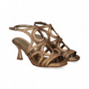 Sandalia Gilda Circulos Bronce  PONS QUINTANA