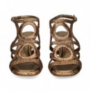 Sandalia Gilda Circulos Bronce  PONS QUINTANA