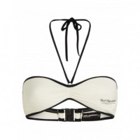 KARL LAGERFELD - Hotel Karl Rib Halter Bandeau - B09 - A1W46027/B09