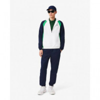 Survetement Blanc/calathea-marine  LACOSTE