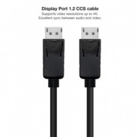 Cable Displayport M/m NANOCABLE 1.2 Ccs 4K 1M