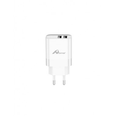 HOME Adaptador Corriente 2XUSB a 15W 3A Blanco TC-193