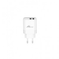 HOME Adaptador Corriente 2XUSB a 15W 3A Blanco TC-193