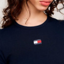 Camiseta Slim Acanalada con Parche  TOMMY HILFIGER