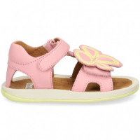 Sandalia Velcro Piel Rosa  CAMPER