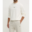 Sudadera LACOSTE Blanca Logo Bordado