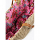 Capazo con Flores Aplicadas de Crochet C  LOLA CASADEMUNT