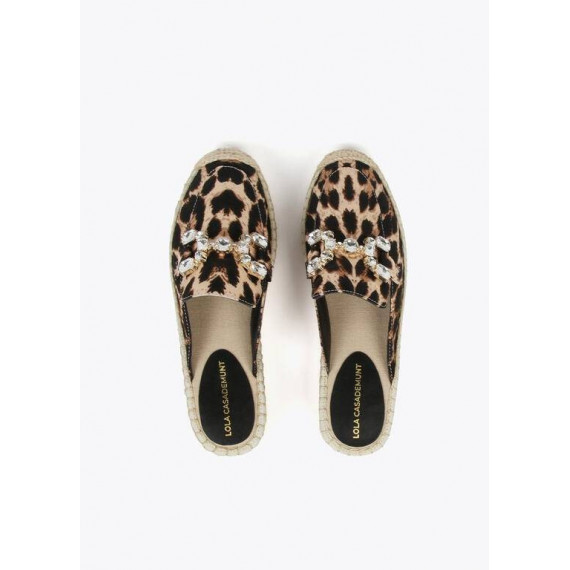 Alpargata Plana Leopardo Crudo-marron  LOLA CASADEMUNT