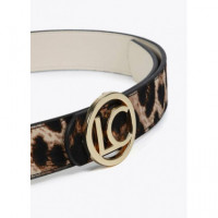 Cinturon Reversible Animal Print Lc Negr  LOLA CASADEMUNT