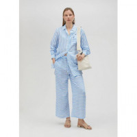 Camisa Raya Bidireccional Azul-blanco  LOLA CASADEMUNT