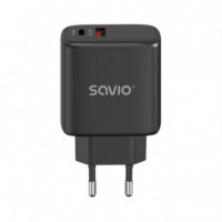 SAVIO Cargador USB 3.0 de Carga Rápida 18W LA-06/B