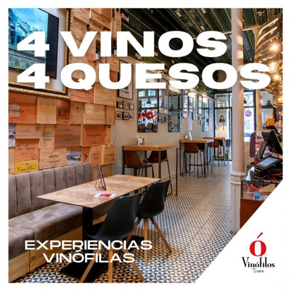 Tf - Degustación de 4 Vinos con 4 Quesos para 2 Personas  VINÓFILOS
