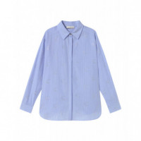 Blusas y Camisas Camisa LOLA CASADEMUNT Rayas con Logo en Strass