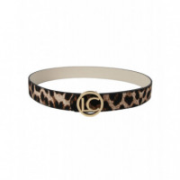 Cinturones Cinturón LOLA CASADEMUNT Reversible Animal Print