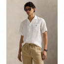 Camisas Camisa de Lino POLO RALPH LAUREN Classic Fit Blanco Cerámica