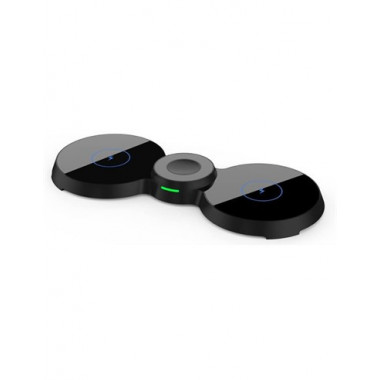 ANDOWL Cargador Inalambrico 3 en 1 para Iphone,airpods,iwatch Negro 20W Q-WX700