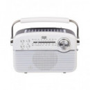 TREVI Radio Retro con Panel Solar/ Radio/usb/aux/bt Ra 7F50 Bt Blanco