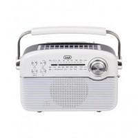 TREVI Radio Retro con Panel Solar/ Radio/usb/aux/bt Ra 7F50 Bt Blanco
