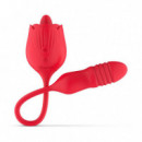 Teazers Rose Vibrator With Thrusting Dildo  EDC