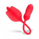 Teazers Rose Vibrator With Thrusting Dildo  EDC