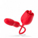 Teazers Rose Vibrator With Thrusting Dildo  EDC