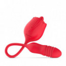 Teazers Rose Vibrator With Thrusting Dildo  EDC